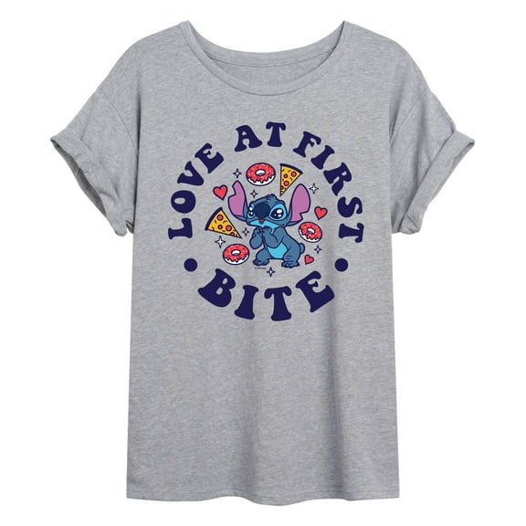 Lilo & Stitch - Valentine's Day Love At First Bite - Women's Oversized T-Shirt