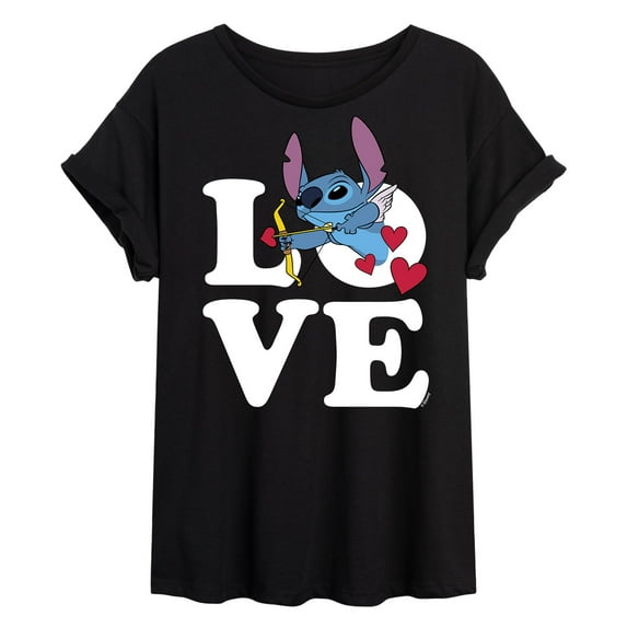 Lilo & Stitch - Valentine's Day Love Cupid Stitch - Women's Oversized T-Shirt