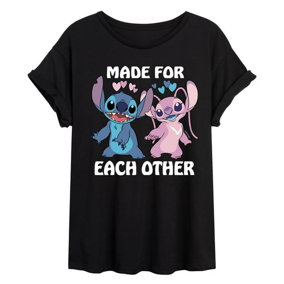 Lilo & Stitch - Valentine's Day Made For Each Other - Women's Oversized T-Shirt
