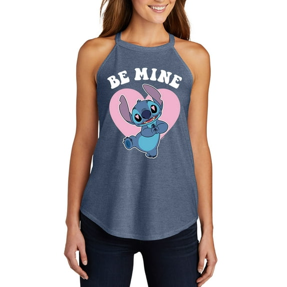 Lilo & Stitch - Valentine's Day Stitch Be Mine - Juniors High Neck Tank Top