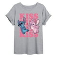 thumbnail image 1 of Lilo & Stitch - Valentine's Day Stitch Kiss Repeated - Women's Oversized T-Shirt, 1 of 5