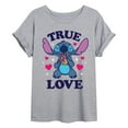 thumbnail image 1 of Lilo & Stitch - Valentine's Day Stitch True Love Pizza - Women's Oversized T-Shirt, 1 of 5