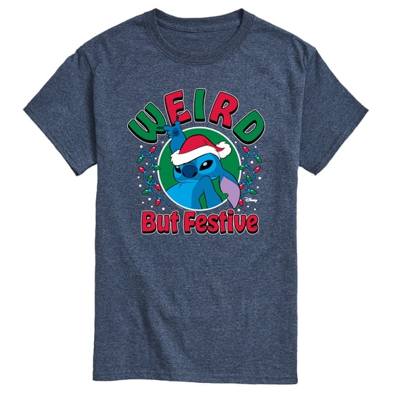 Lilo & Stitch - Weird But Festive Stitch - Men's Short Sleeve Graphic T-Shirt