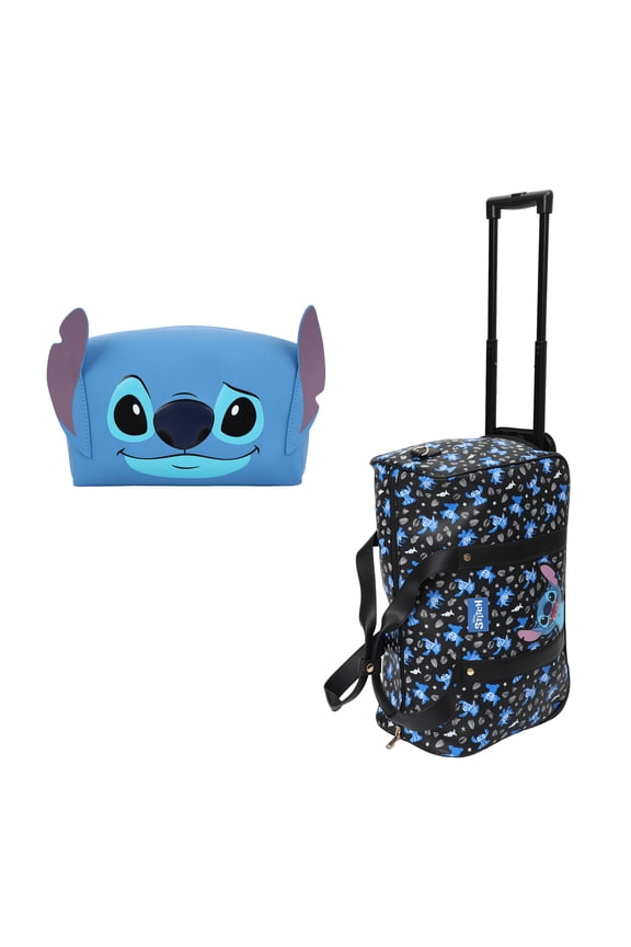 Lilo & Stitch Wheeled Duffle Bag & Cosmetic Bag Kit