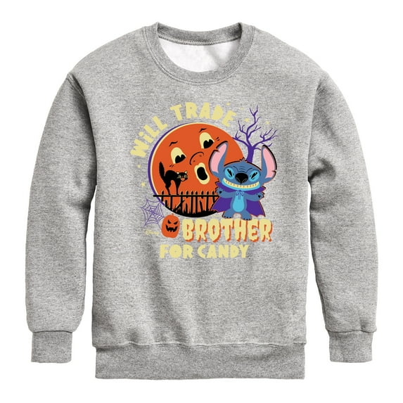 Lilo & Stitch - Will Trade Brother For Candy - Toddler And Youth Crewneck Fleece Sweatshirt