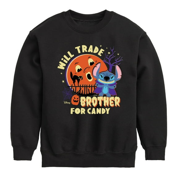 Lilo & Stitch - Will Trade Brother For Candy - Toddler And Youth Crewneck Fleece Sweatshirt