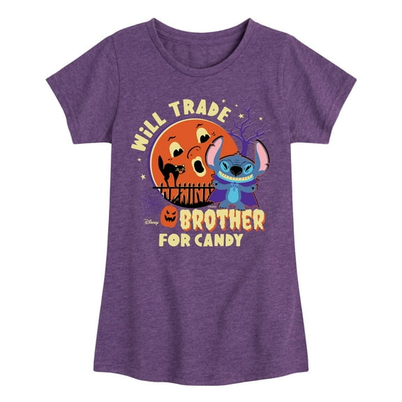 Lilo & Stitch - Will Trade Brother For Candy - Toddler And Youth Girls Short Sleeve Graphic T-Shirt