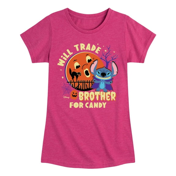 Lilo & Stitch - Will Trade Brother For Candy - Toddler And Youth Girls Short Sleeve Graphic T-Shirt
