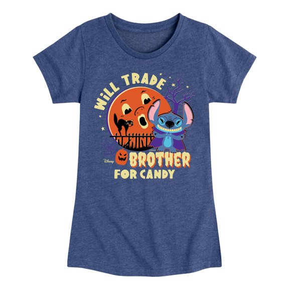 Lilo & Stitch - Will Trade Brother For Candy - Toddler And Youth Girls Short Sleeve Graphic T-Shirt