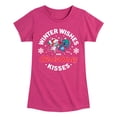 thumbnail image 1 of Lilo & Stitch - Winter Wishes And Christmas Kisses - Girls Fitted Short Sleeve Tee, 1 of 4
