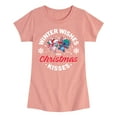 thumbnail image 1 of Lilo & Stitch - Winter Wishes And Christmas Kisses - Girls Fitted Short Sleeve Tee, 1 of 4