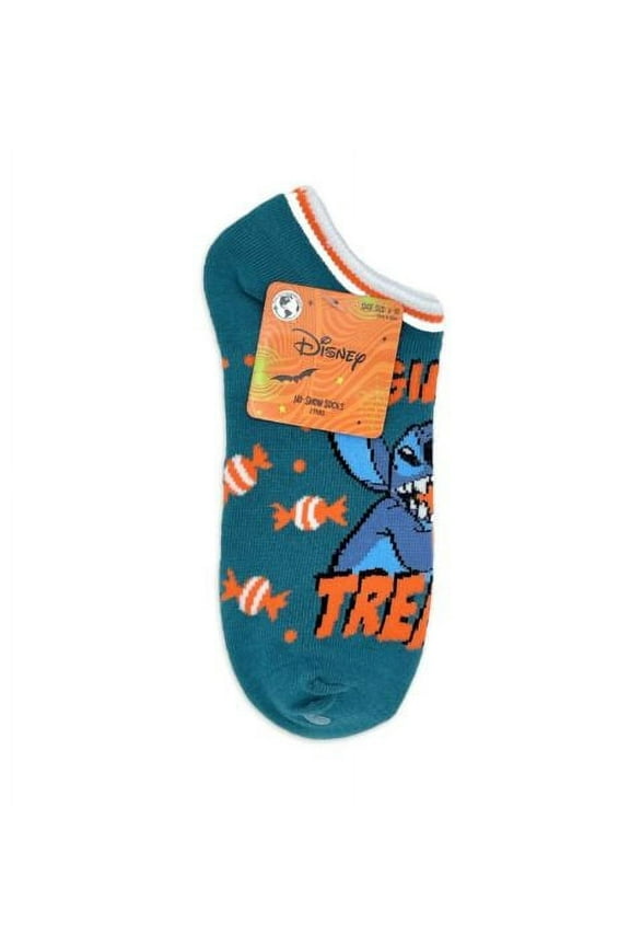 Lilo & Stitch Women's Halloween No-Show Socks, 2-Pack, Size 4-10