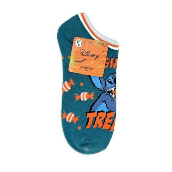 Lilo & Stitch Women's Halloween No-Show Socks, 2-Pack, Size 4-10