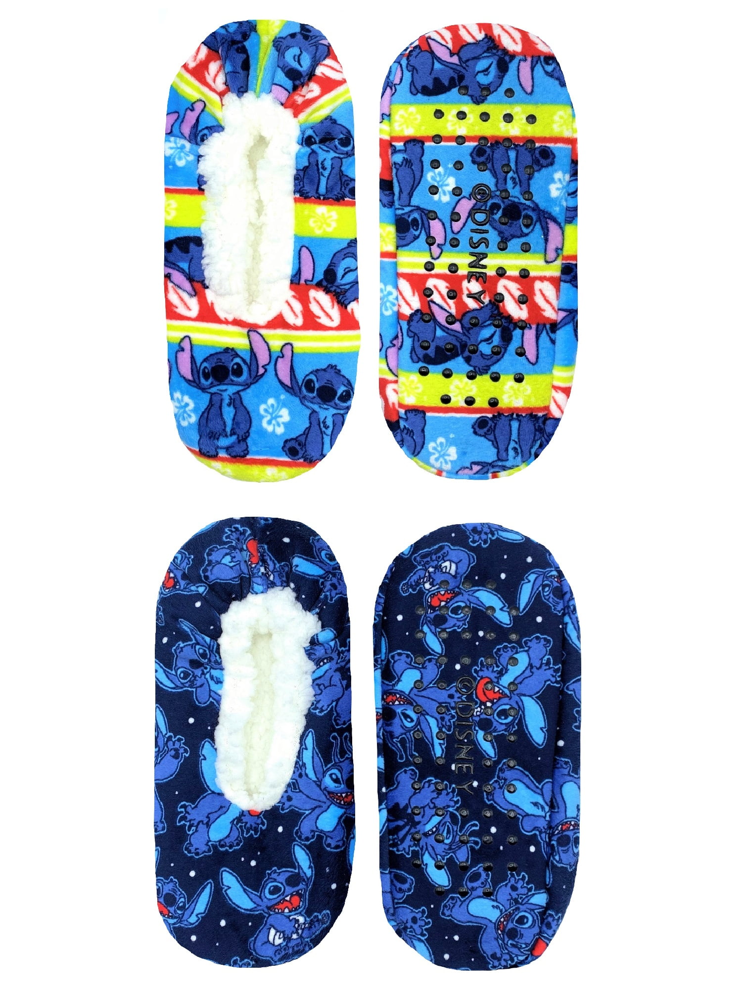 Lilo & Stitch Women's Slipper Socks, 2-Pack, One Size