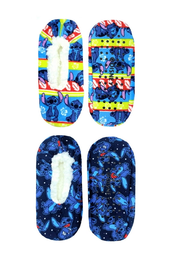 Lilo & Stitch Women's Slipper Socks, 2-Pack, One Size