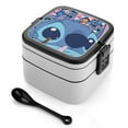 thumbnail image 1 of Lilo And Stitch6 Reusable Bento Boxes Lunch Box Double Layer Stackable Leakproof Lunch Container with Spoon and Carrying Handle for Work Camping Picnic Travel, 1 of 5