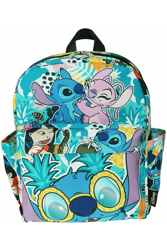 Lilo & Sttich 12" Deluxe Oversize Print Daypack Bag backpack