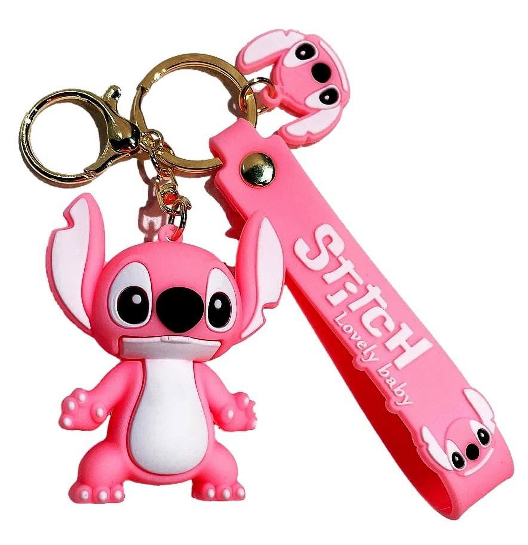 MAINSTREET CLASSICS Lilo and Stitch Angel Character 3D Silicone Charm Keychain Keyring