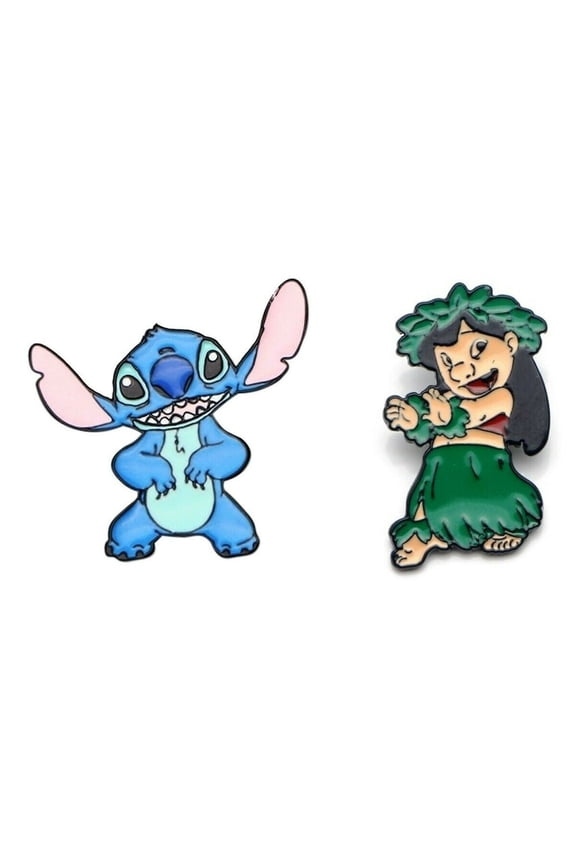 Stitch Character Enamel Metal Pin Set of 2 Pins