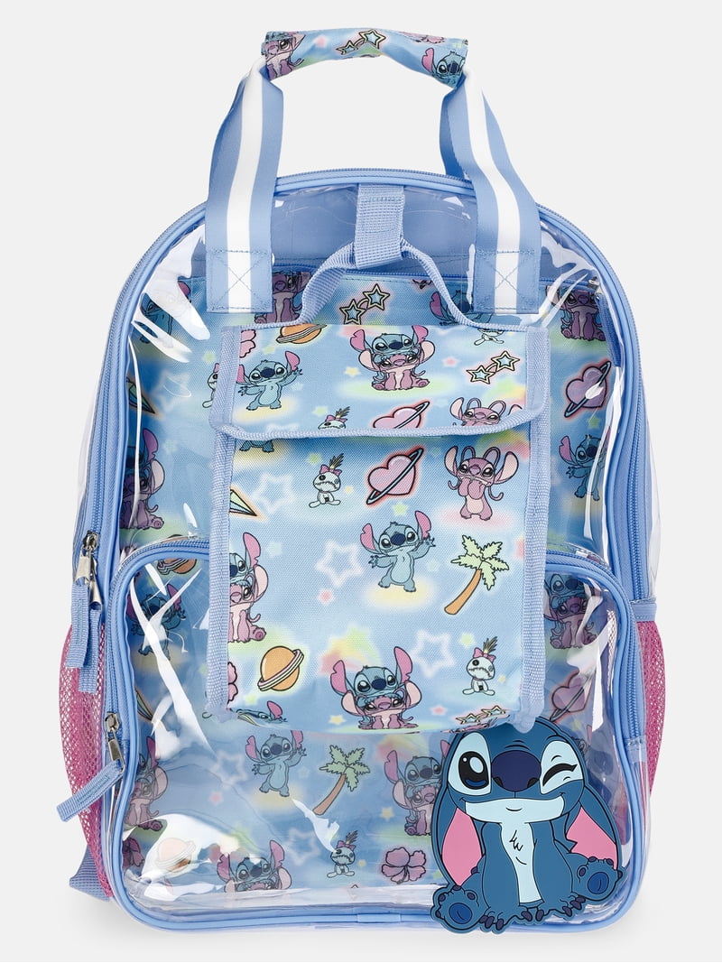 Lilo and Stitch Clear Backpack with Foldable Lunch Box and