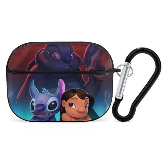 Lilo_and_Stitch Customized Case for AirPods Pro Case 2nd 1st Generation Case Cover/AirPod Pro Case Cover, Cute PC Hard Shell Protective Cover for Apple Airpod Case black