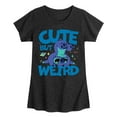 thumbnail image 1 of Lilo & Stitch - Cute but Weird - Toddler & Youth Girls Fitted Short Sleeve Graphic T-Shirt, 1 of 4