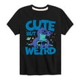 thumbnail image 1 of Lilo & Stitch - Cute but Weird - Toddler & Youth Short Sleeve Graphic T-Shirt, 1 of 4