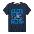 thumbnail image 1 of Lilo & Stitch - Cute but Weird - Toddler & Youth Short Sleeve Graphic T-Shirt, 1 of 4