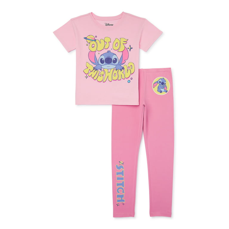  Disney Lilo & Stitch Clothing Set, Short Sleeve T-Shirt and  Leggings Set- Girls Sizes 4-16: Clothing, Shoes & Jewelry