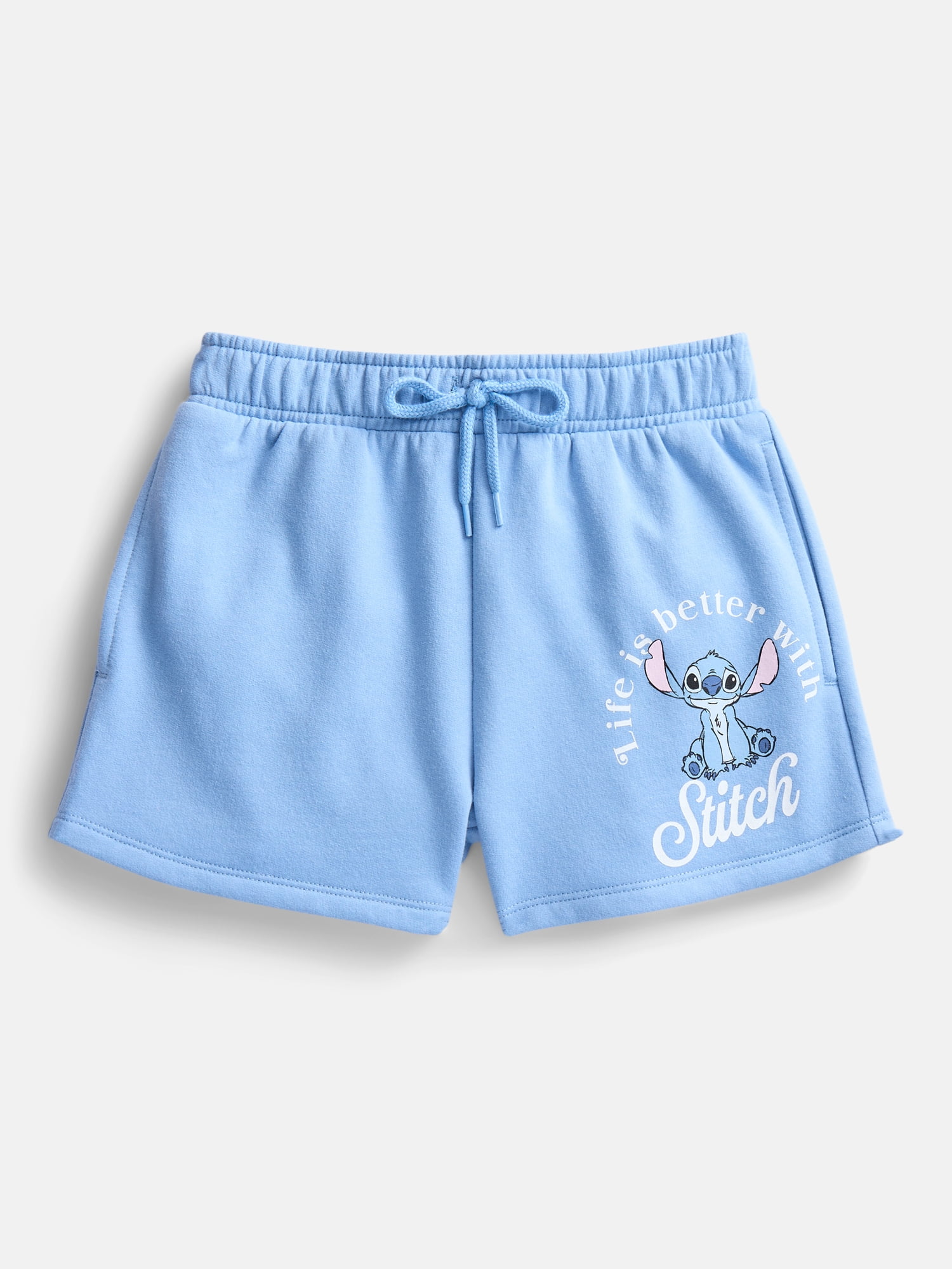 Lilo and Stitch Girls Graphic Fleece Shorts, Sizes 4-16