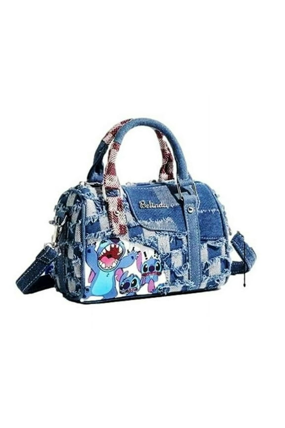 Stitch Handbag Stitch Character Denim Purse Shoulder Bag