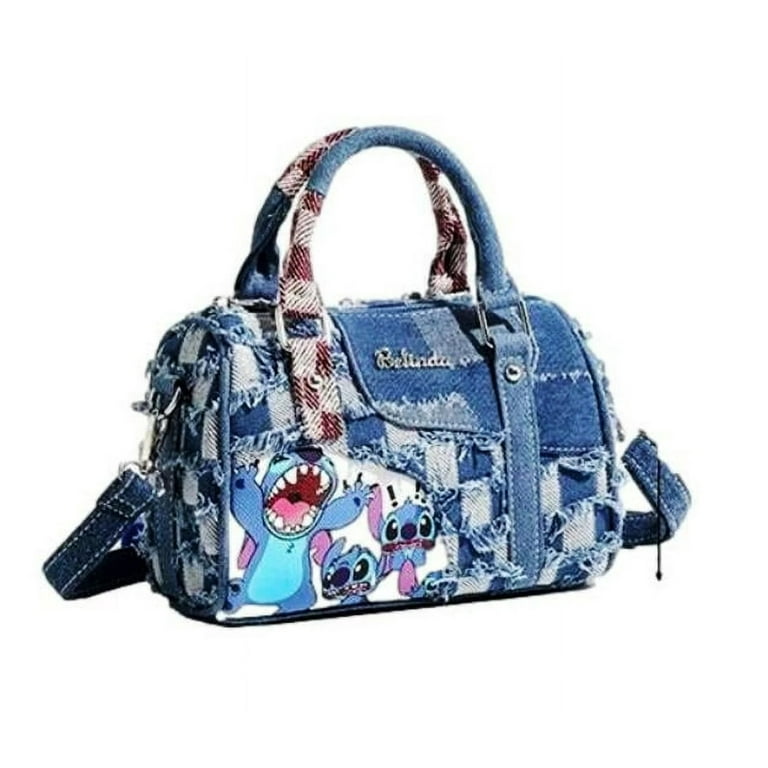 Cartoon Stitch Women s Handbag Ladies Denim Shoulder Oblique Bag