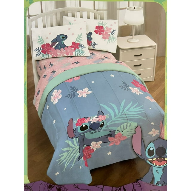 Lilo and Stitch Hawaiian Comforter, Reversible Bedding Twin/Full ...