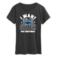 thumbnail image 1 of Lilo and Stitch - I Want A Stitch For Christmas - Women's Short Sleeve Graphic T-Shirt, 1 of 5