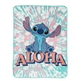 thumbnail image 1 of Lilo and Stitch Kids Throw Blanket, 46 x 60, Microfiber, Blue, Disney, 1 of 11