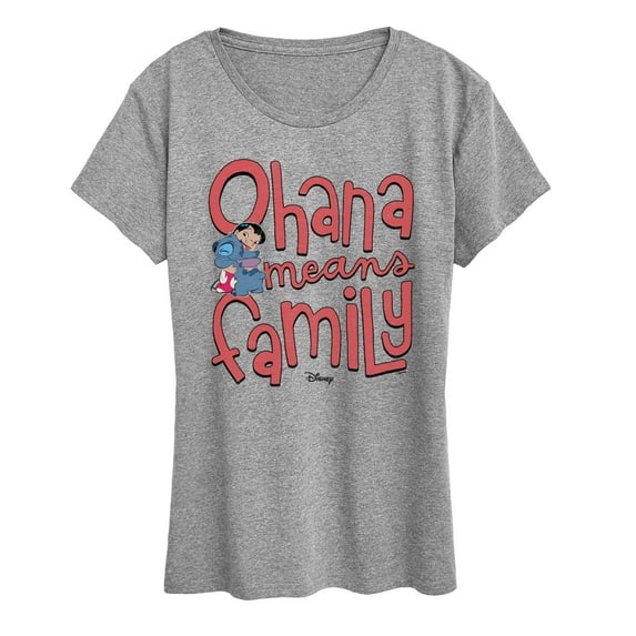 Lilo & Stitch - Ohana Means Family - Ladies Short Sleeve Graphic T-Shirt