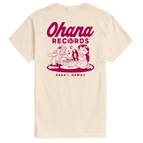 Lilo & Stitch - Ohana Records - Men's Short Sleeve Graphic T-Shirt