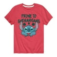 thumbnail image 1 of Lilo and Stitch - Prone To Shenanigans - Boys Youth Short Sleeve Graphic T-shirt, 1 of 4