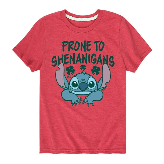 Lilo and Stitch - Prone To Shenanigans - Boys Youth Short Sleeve Graphic T-shirt