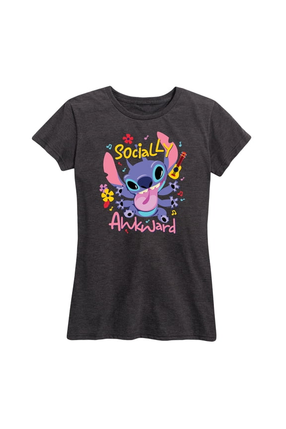 - Socially Awkward Stitch - Women's Short Sleeve Graphic T-Shirt