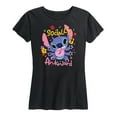 thumbnail image 1 of Lilo & Stitch - Socially Awkward Stitch - Women's Short Sleeve Graphic T-Shirt, 1 of 4