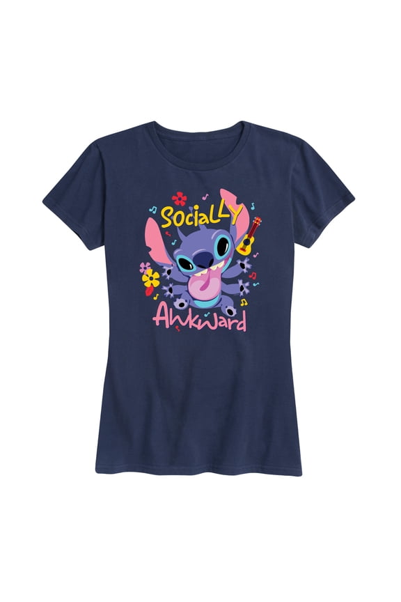 - Socially Awkward Stitch - Women's Short Sleeve Graphic T-Shirt