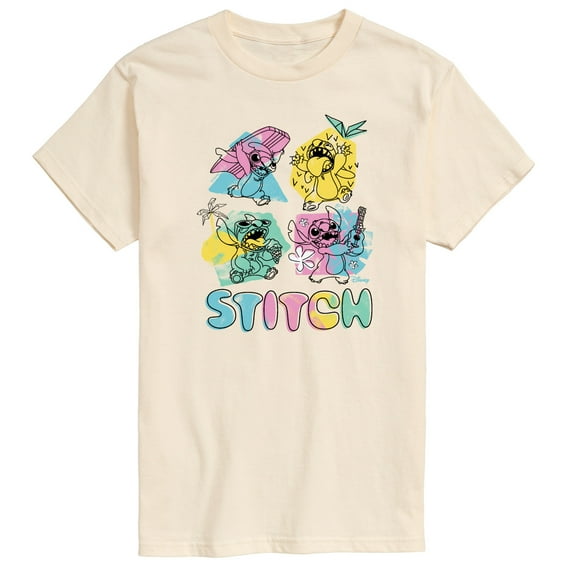 Lilo & Stitch - Stitch 4 Square - Men's Short Sleeve Graphic T-Shirt