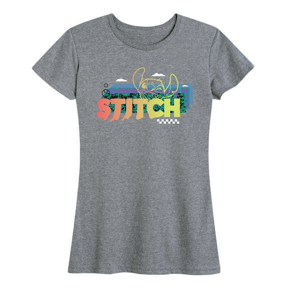 Lilo & Stitch - Stitch 90S Pattern - Women's Short Sleeve Graphic T-Shirt