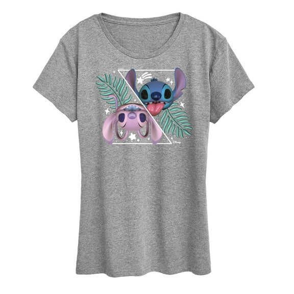 Lilo and Stitch - Stitch And Angel Split - Women's Short Sleeve Graphic T-Shirt