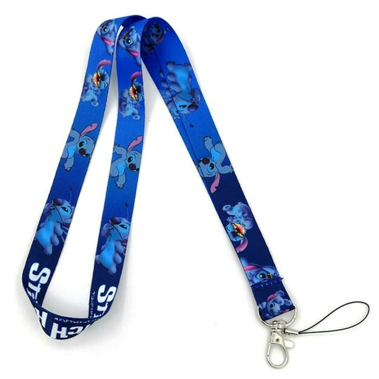 Stitch Character Posing Lanyard ID Holder Keychain