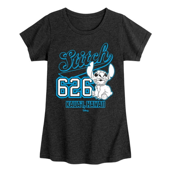 Lilo and Stitch - Stitch Letterman - Toddler & Youth Girls Fitted Short Sleeve Graphic T-Shirt