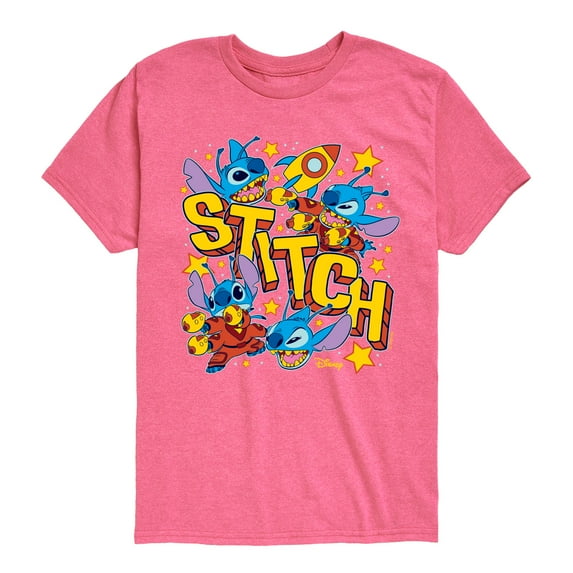 Lilo & Stitch - Stitch Space Stickers - Toddler & Youth Short Sleeve Graphic T-Shirt