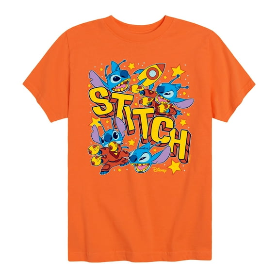 Lilo & Stitch - Stitch Space Stickers - Toddler & Youth Short Sleeve Graphic T-Shirt