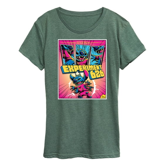 Lilo & Stitch - Stitch Comic Panels - Women's Short Sleeve Graphic T-Shirt